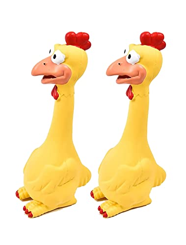 LONG RIVER Horse Toys, Rubber Chicken Squeaky Toys